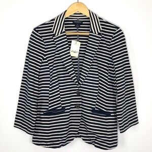 NWT LUCKY BRAND STRIPED KNIT BLAZER M